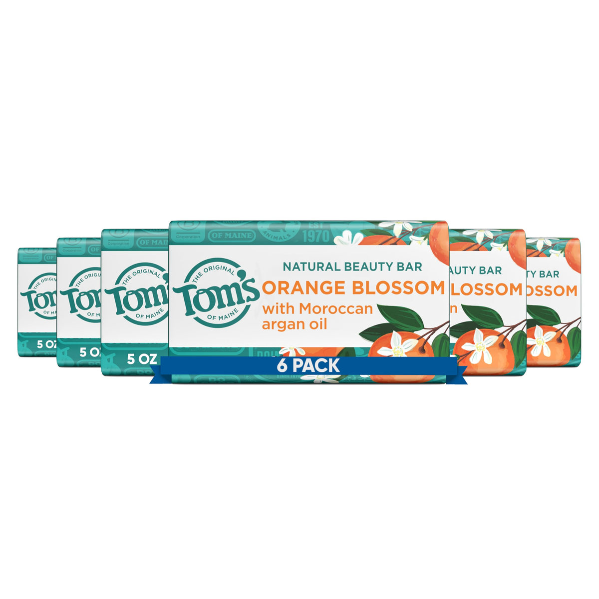 Tom's of Maine Natural Beauty Bar Soap, Creamy Coconut With Virgin Coconut Oil, 5 oz. 6-Pack (Packaging May Vary)