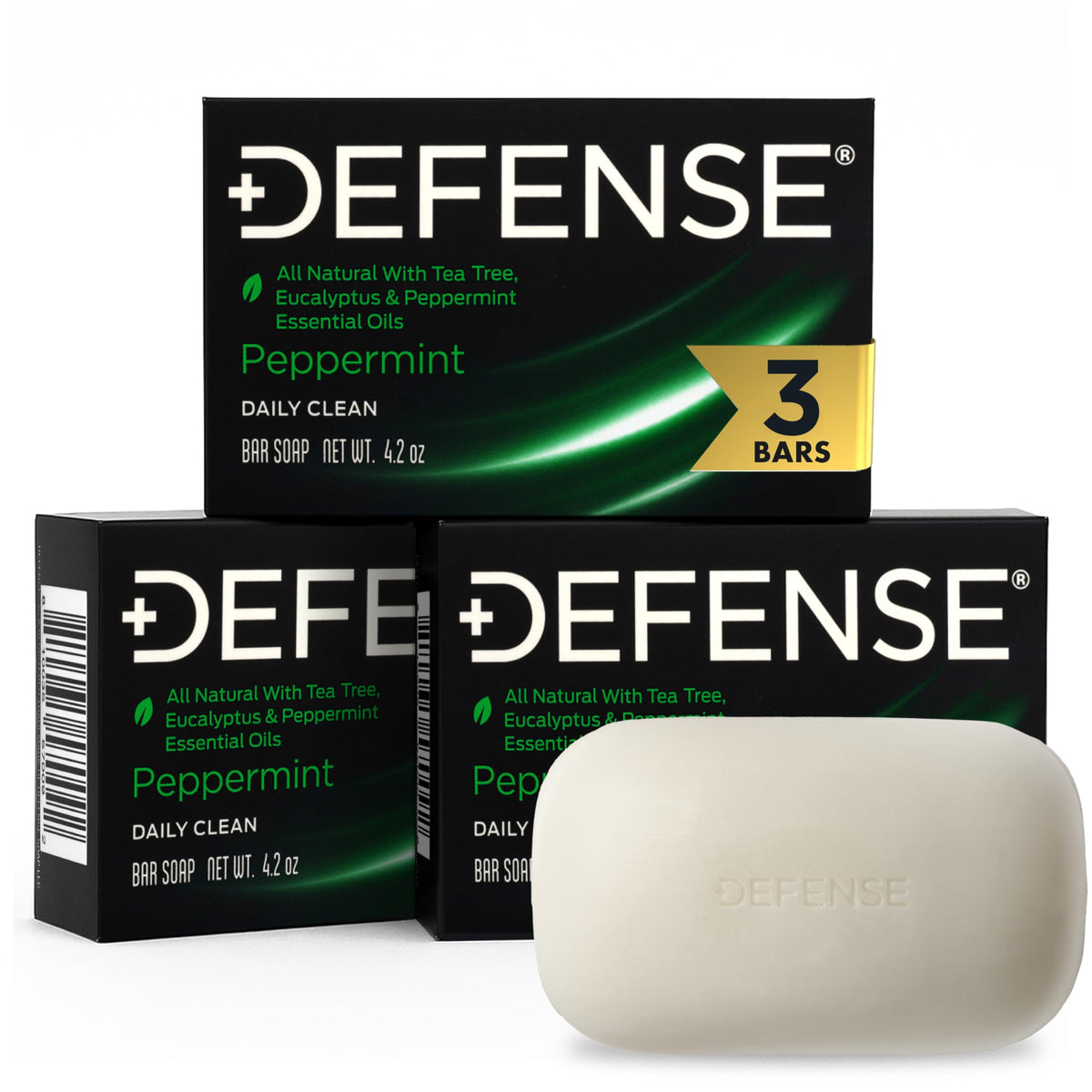 Defense Soap 5pk All Natural Tea Tree Bar Soap for Men
