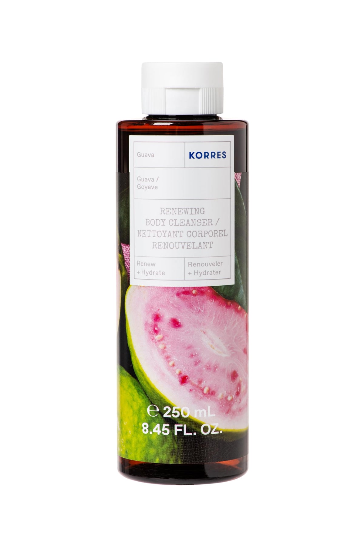 KORRES Renewing Body Cleanser, Guava Scented Body Wash, 8.45 Fl Oz