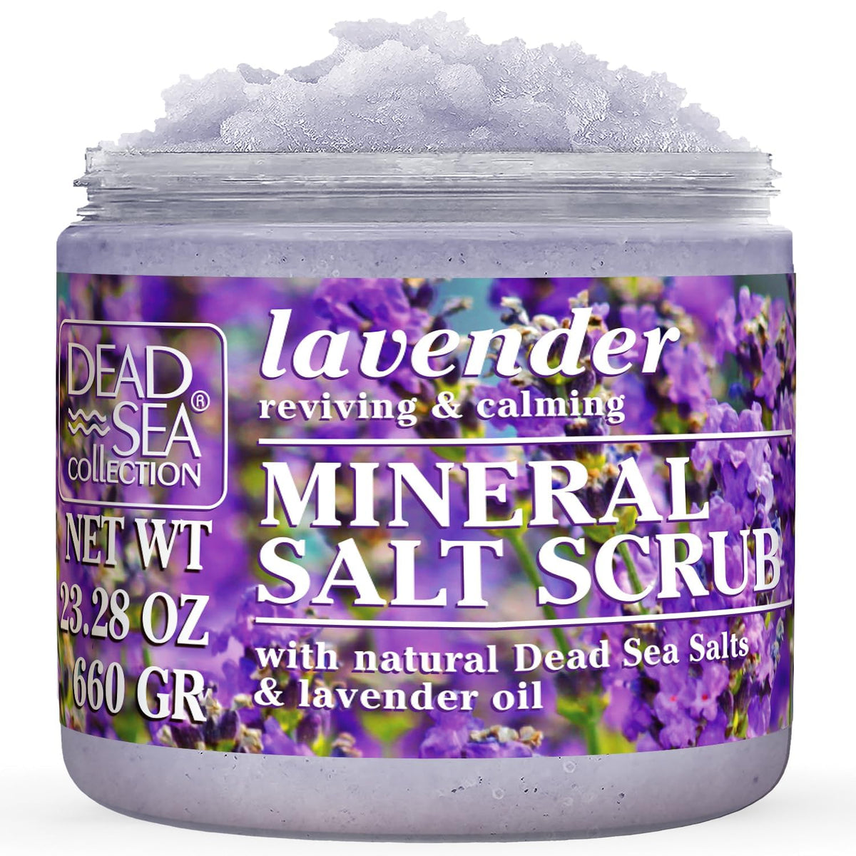 Dead Sea Collection Almond Vanilla Salt Scrub – Exfoliating Body Scrub for Women – Moisturizing and Nourishing Skin – with Pure Oils and Dead Sea Minerals (23.28 Oz)