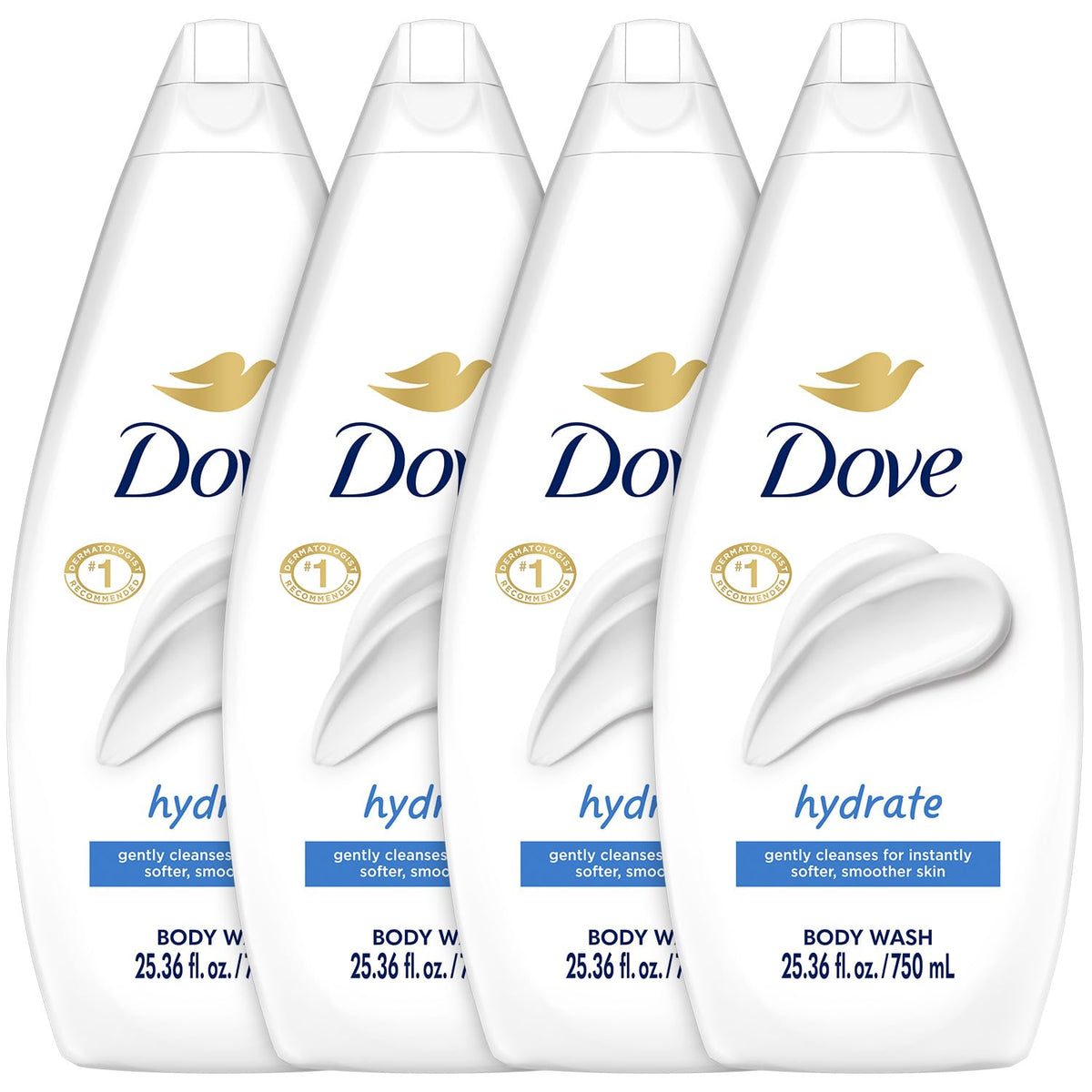 Dove Body Wash Sensitive Skin 30.6 oz Pump 3 Pack, Sulfate Free