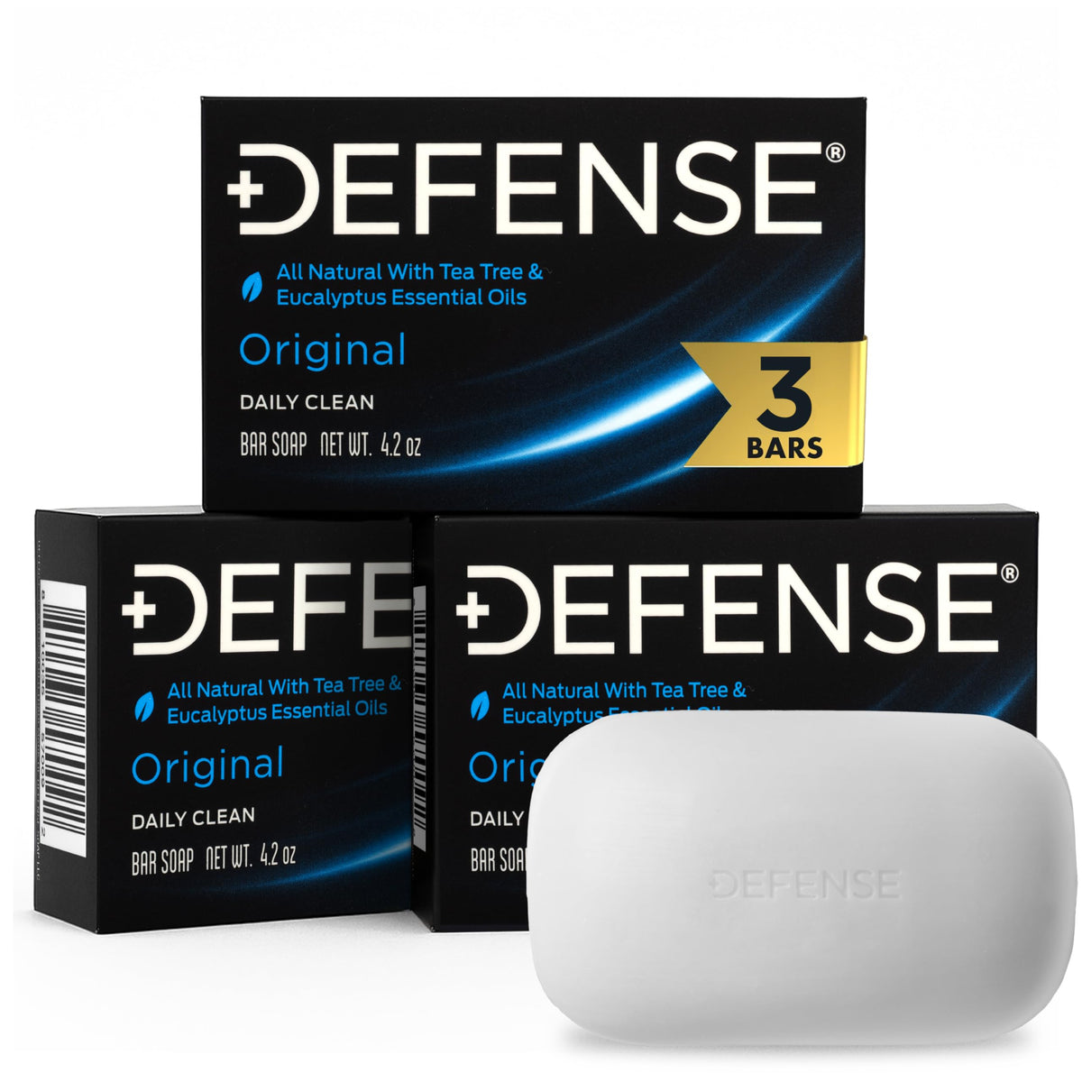 Defense Soap 5pk All Natural Tea Tree Bar Soap for Men