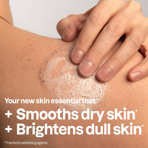 ATTITUDE Exfoliating Body Scrub with Niacinamide, EWG VERIFIED, Gently Removes Dead Skin Cells for Smooth, Coconut Shell Powder & Pumice, Soft Skin, Amber Vanilla, 8 Fl Oz