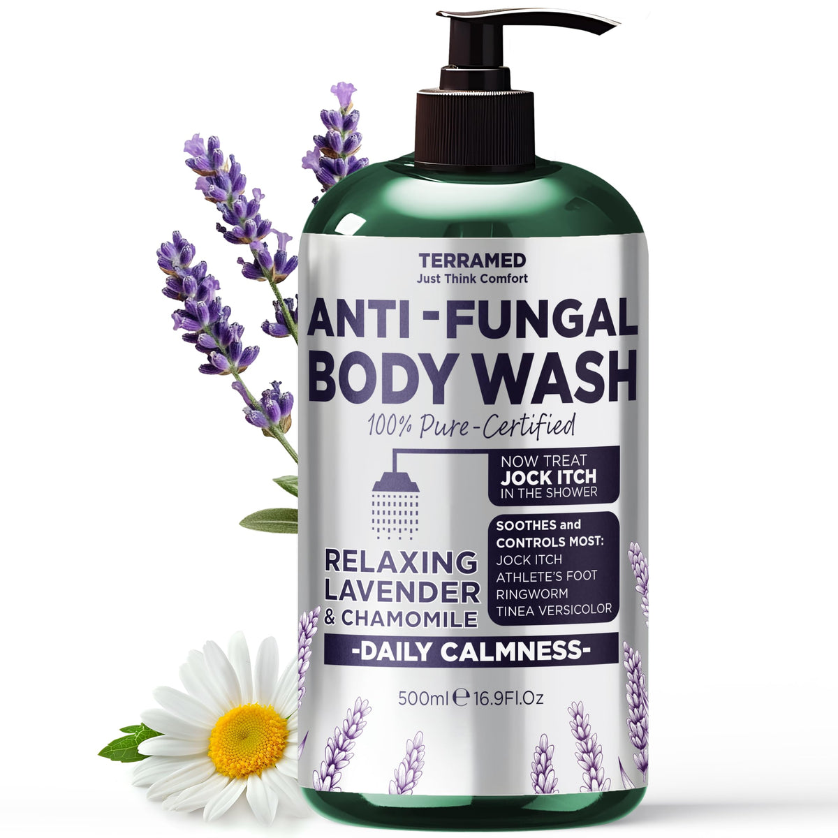 Antifungal Body Scrub with Tea Tree Oil Soothes Itchy Skin & Rashes