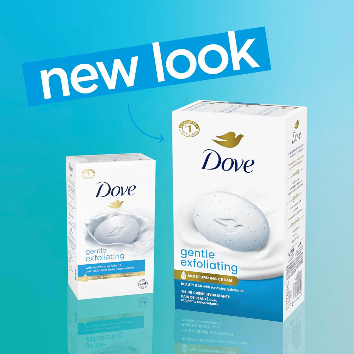 Dove Gentle Exfoliating Beauty Bar Soap , Renewing 8 Count 3.75 oz