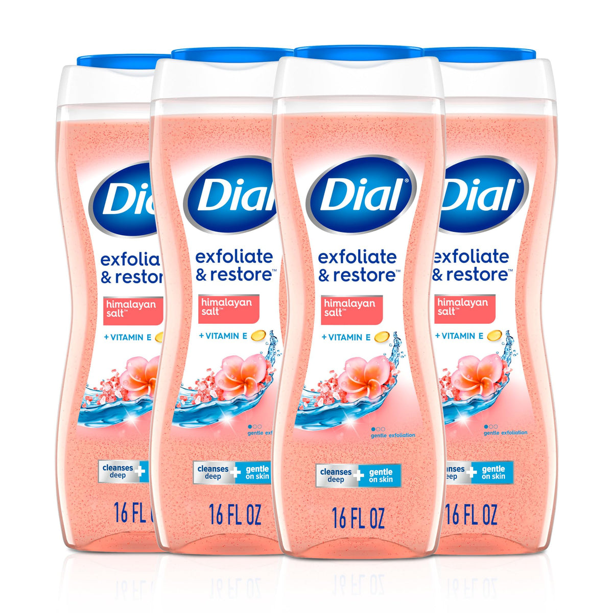 Dial Body Wash, Hydraclean Complex & Vitamin E, Gold, 16 Fl Oz, 4-Pack