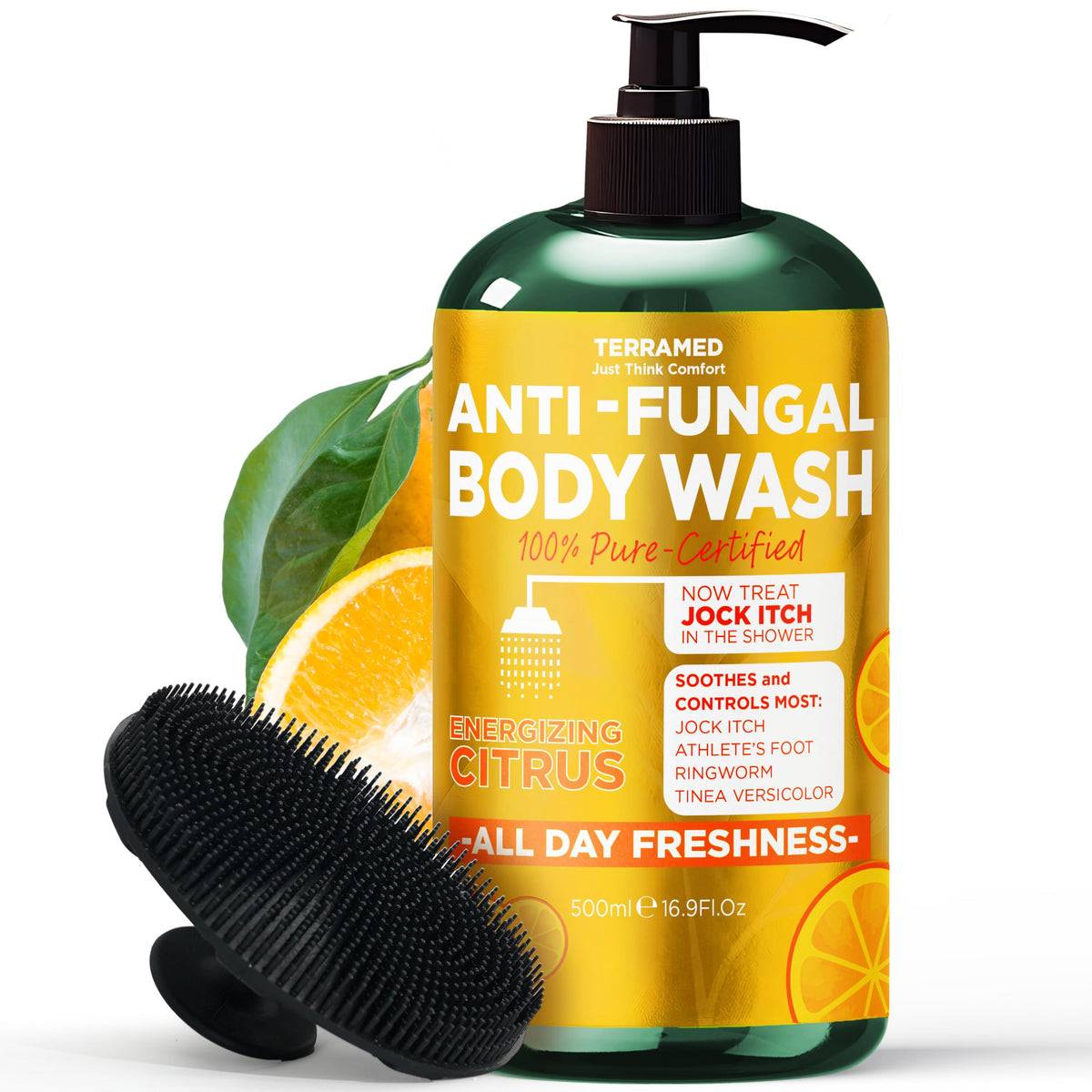 Antifungal Body Scrub with Tea Tree Oil Soothes Itchy Skin & Rashes