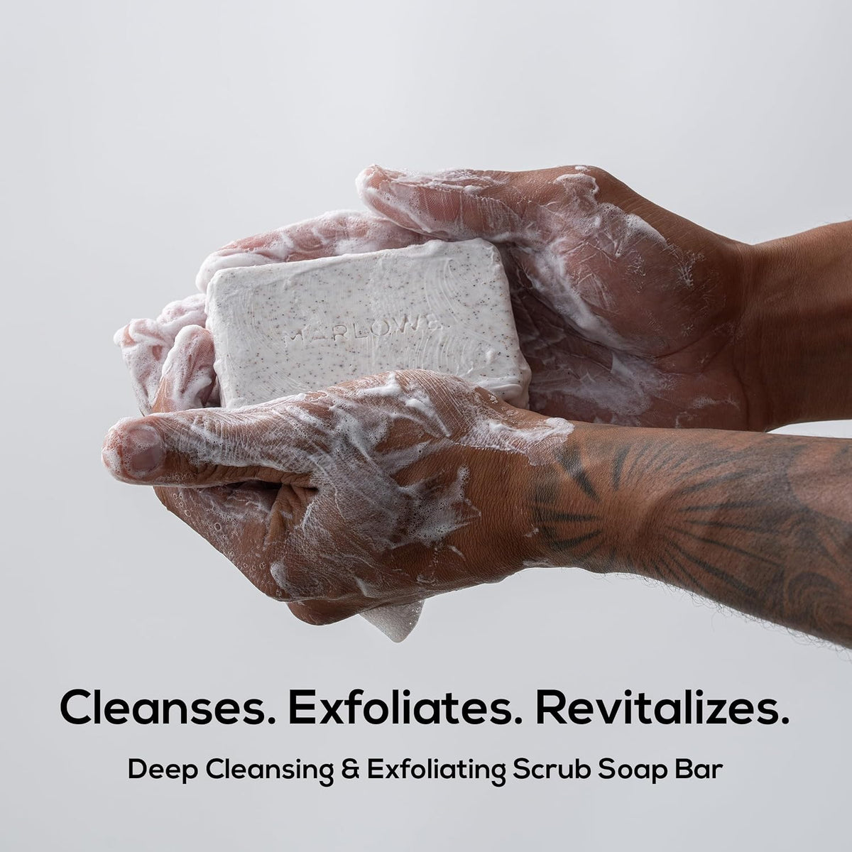 MARLOWE. Body Scrub Soap, Exfoliating Soap Bar, Sage + Fir, 7 oz (3 Bars)