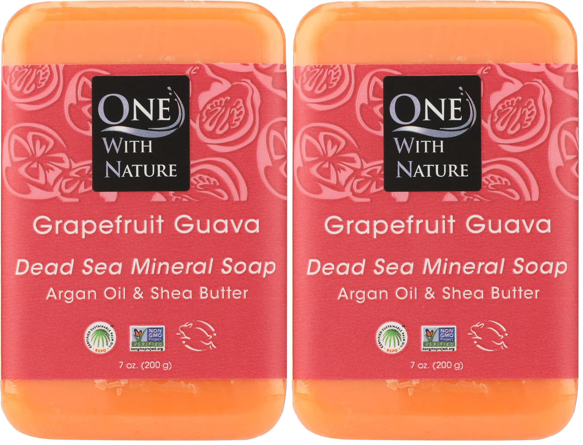 One With Nature Shea Butter Dead Sea Mineral Soap, 7 Ounce Bars (Pack of 6)