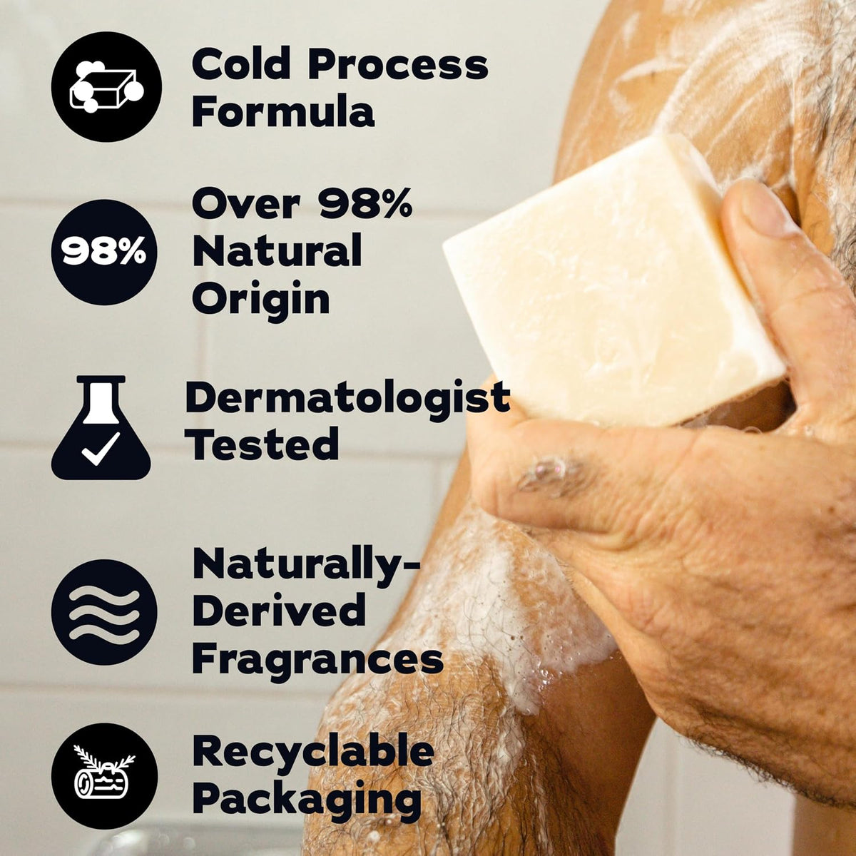 Dr. Squatch Natural Men’s Bar Soap - Cold Process Body Soap Bar with Natural Oils - Gifts for Men - Coconut Castaway, Fresh Falls, Wood Barrel Bourbon, Birchwood Breeze & more (5 oz, 10-Pack)