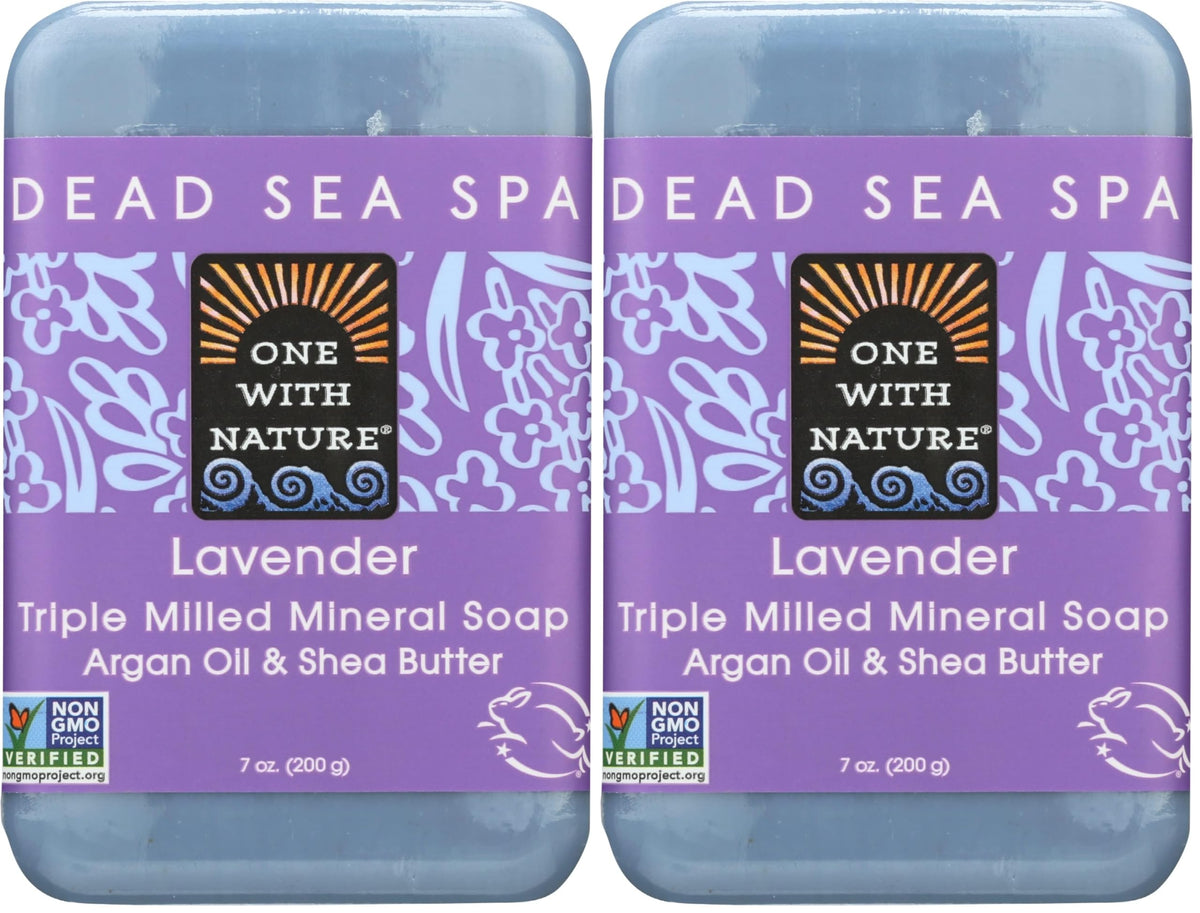 One With Nature Shea Butter Dead Sea Mineral Soap, 7 Ounce Bars (Pack of 6)