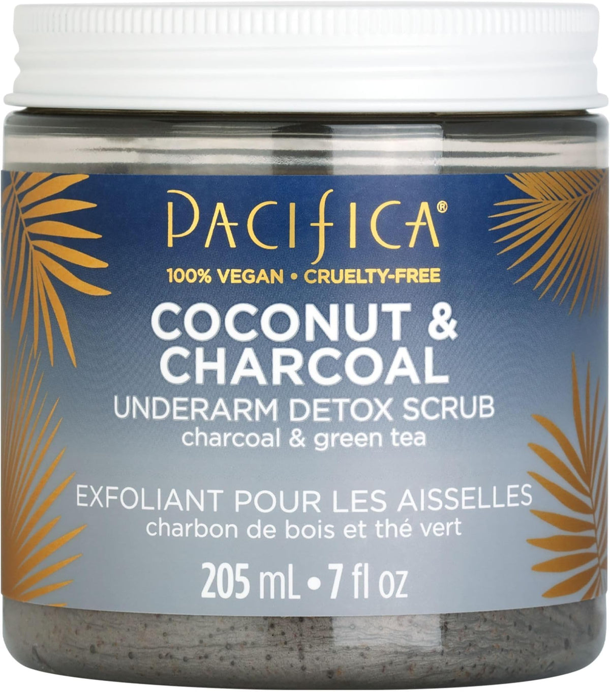 Pacifica Underarm Body Scrub - Armpit Detox Coconut & Charcoal Deodorant– Exfoliating & Nourishing for Natural Deodorant Users – Aluminum-Free & Safe for Sensitive Skin, Vegan & Cruelty-Free, 7 fl oz