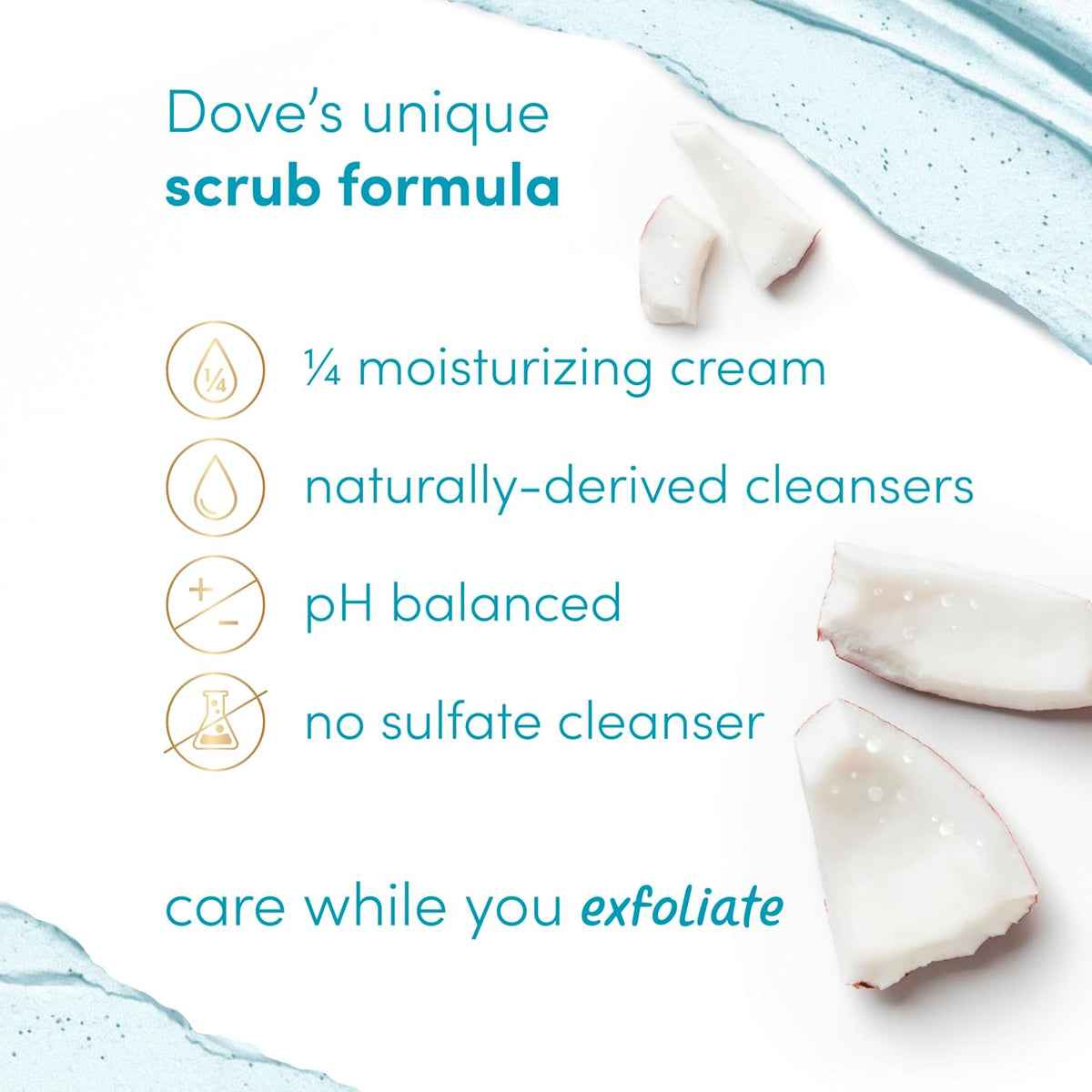 Dove Body Scrub - Coconut & Lime, pH-Balanced Whipped Texture, 15 oz
