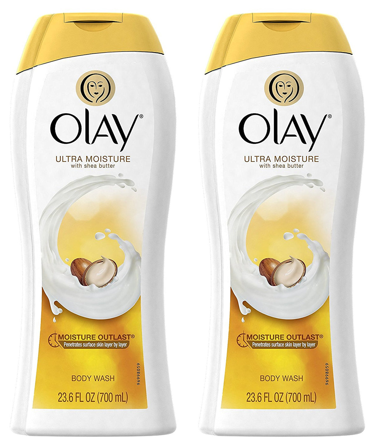Olay Body Wash for Women, Ultra Moisture, 24hr Moisturizing, Hydrating & Refreshing, B3 Vitamin Complex, Free of Parabens & Phthalates, for All Skin Types, Shea Butter Scent, 22 fl oz (Pack of 4)