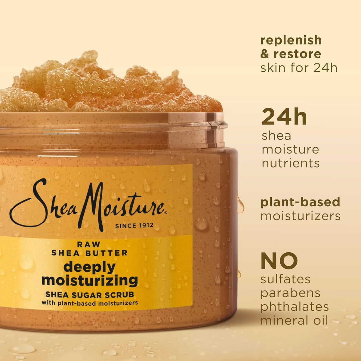SheaMoisture Shea Sugar Body Scrub Raw Shea Butter 12 FO