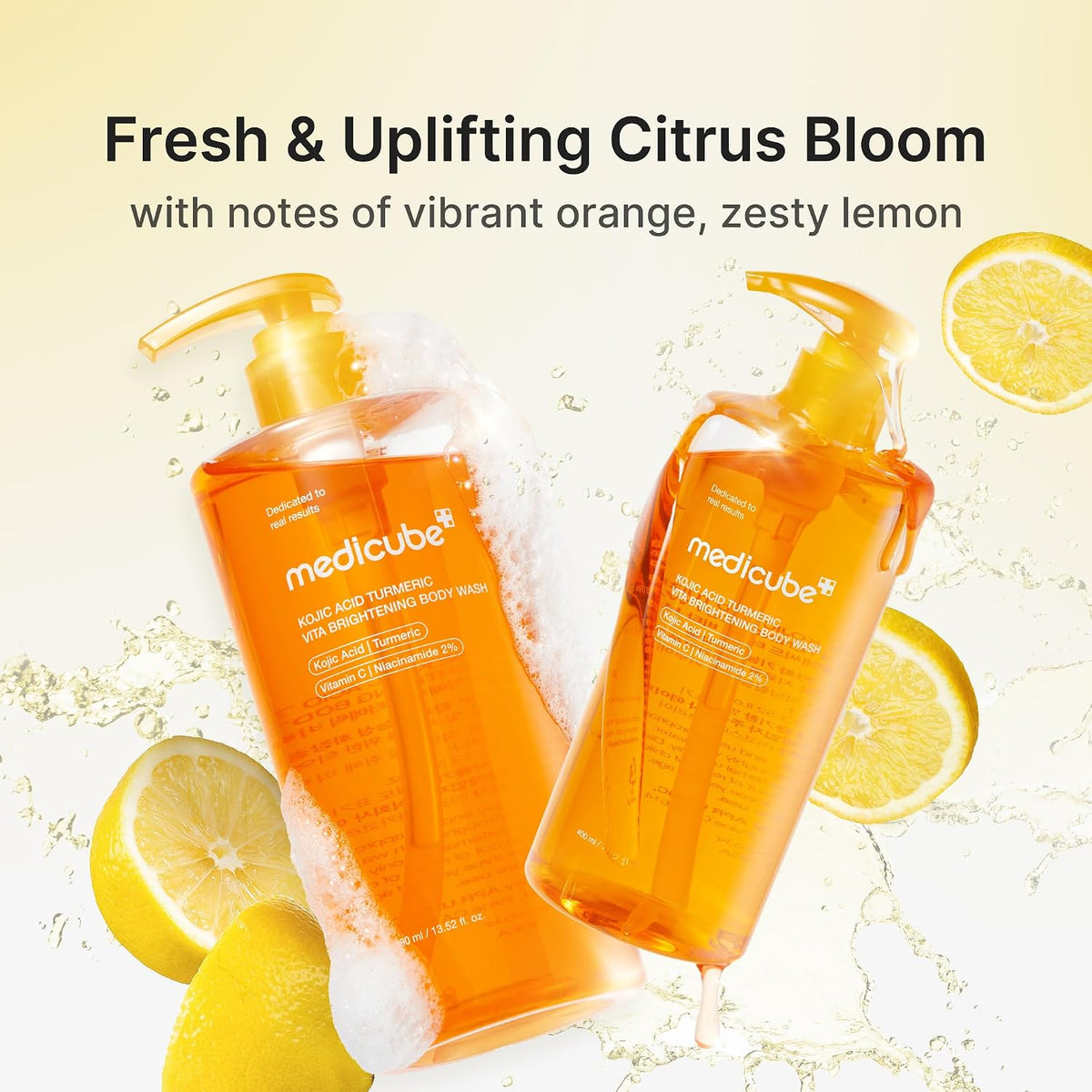 medicube Kojic Acid Turmeric Brightening Body Wash, 13.52 fl.oz