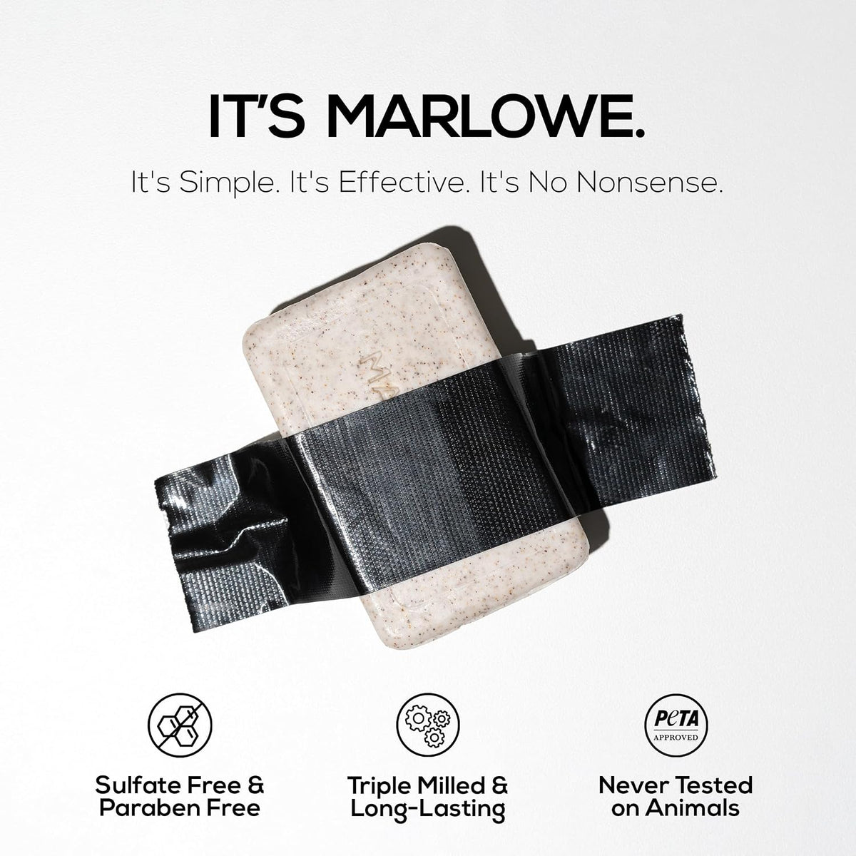 MARLOWE. Body Scrub Soap, Exfoliating Soap Bar, Sage + Fir, 7 oz (3 Bars)