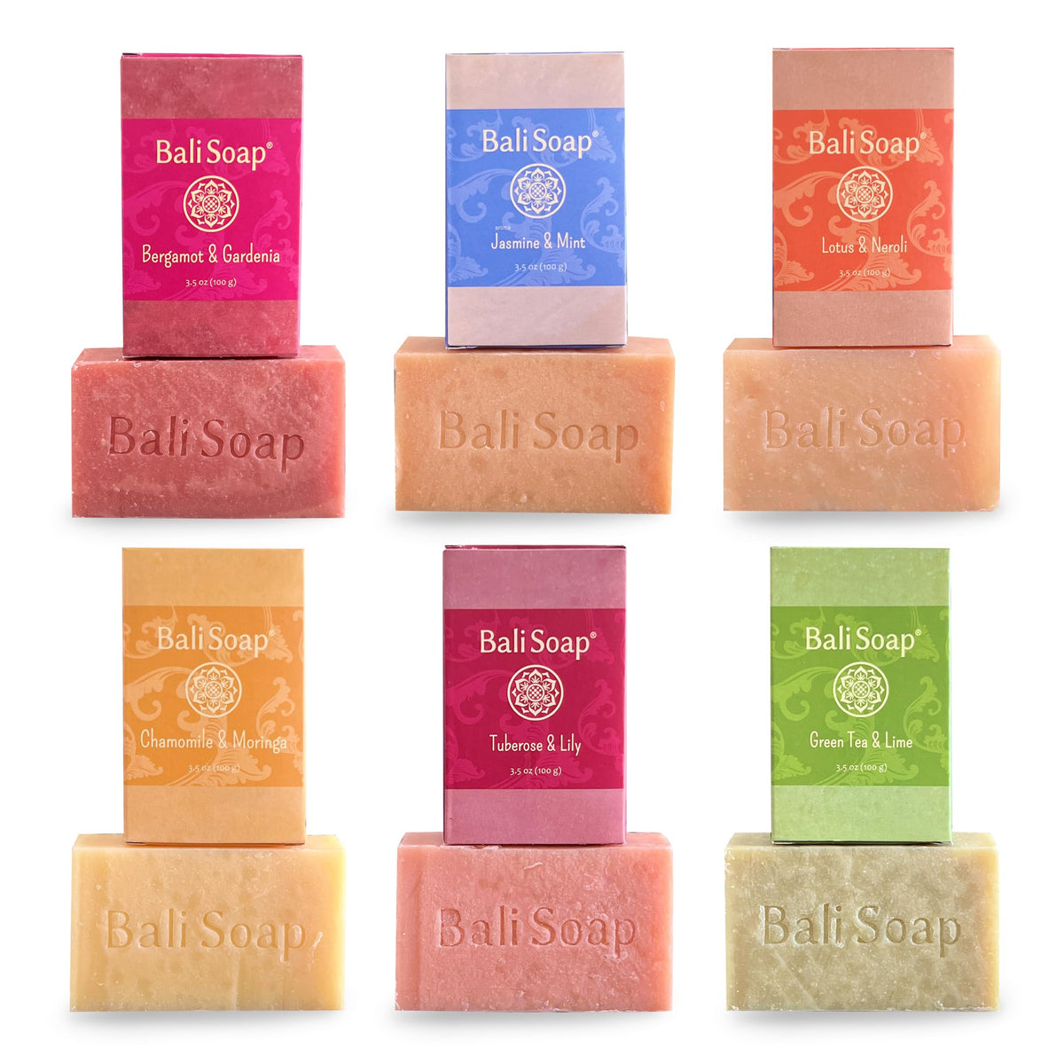 Bali Soap - Masculine Collection Natural Soap Bar for Men, 6 pc Gift Set