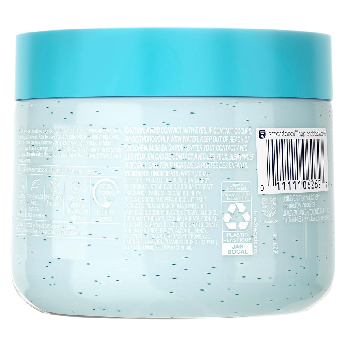 Dove Body Scrub - Coconut & Lime, pH-Balanced Whipped Texture, 15 oz