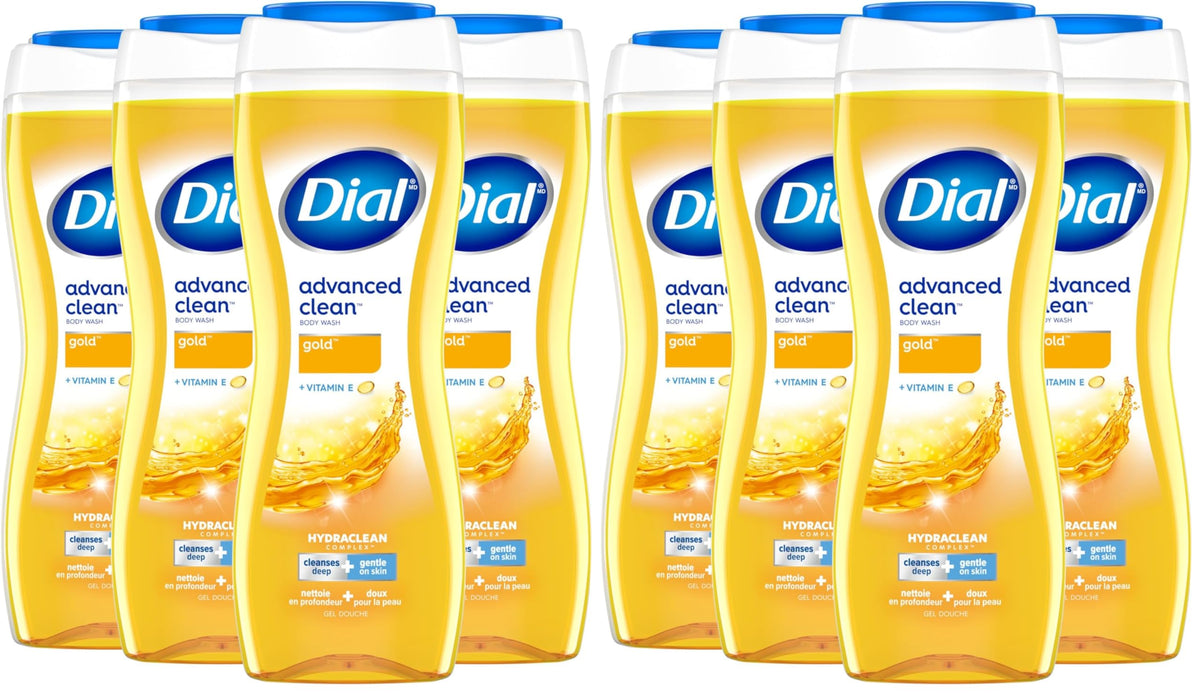 Dial Body Wash, Hydraclean Complex & Vitamin E, Gold, 16 Fl Oz, 4-Pack