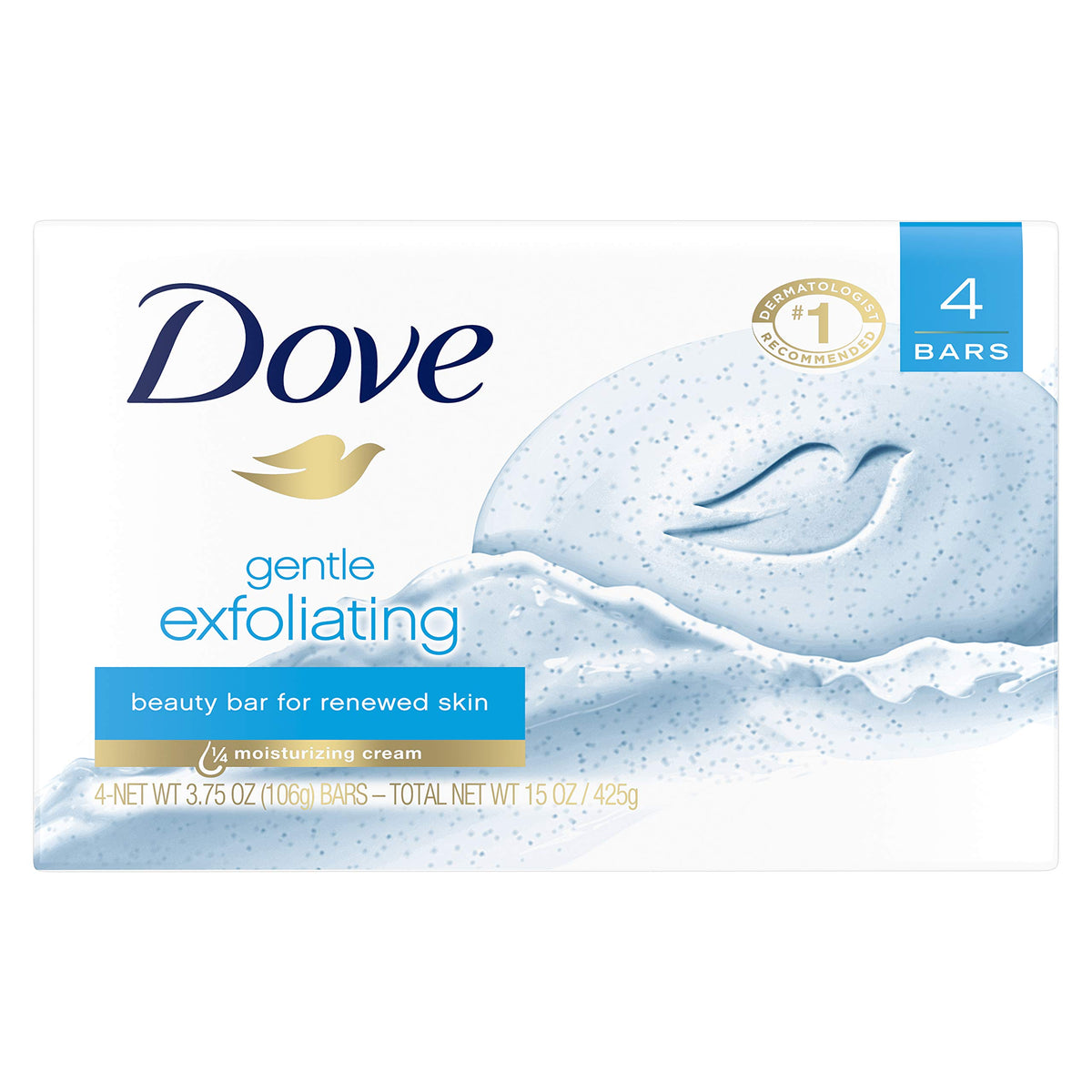 Dove Beauty Bar Gentle Exfoliating With Mild Cleanser 6 Bars 3.75 oz