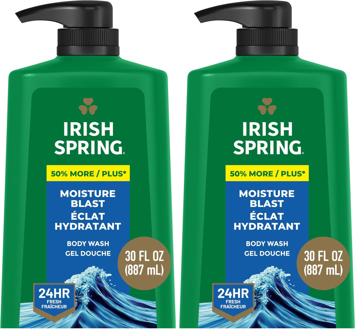Irish Spring Body Wash for Men, Original Scent, 887 mL