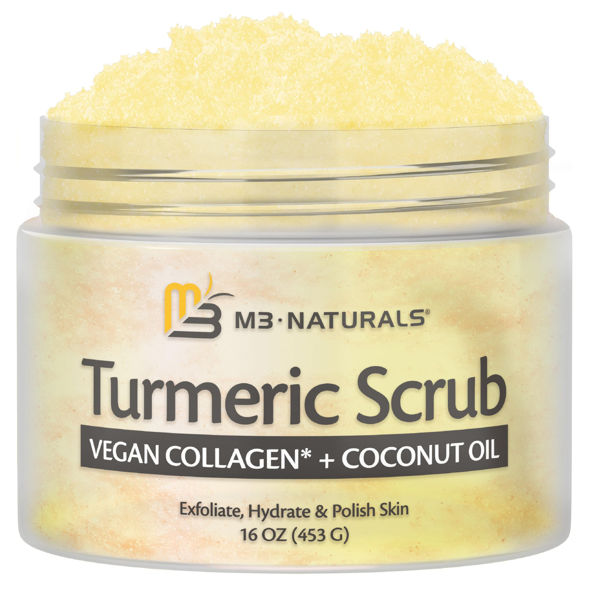 Himalayan Salt Scrub Face Foot & Body Exfoliator Infused with Collagen and Stem Cell Natural Exfoliating Salt Body Scrub for Toning Cellulite Skin Care by M3 Naturals