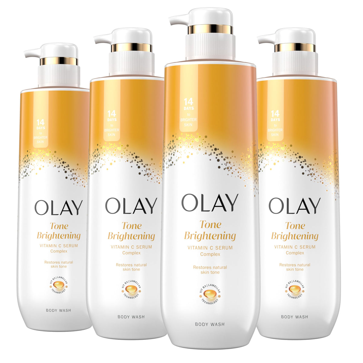 Olay Elasticity Boosting Repair Body Wash for Women, Triple Complex with Repair Lipds, Vitamin B3 & Collagen Peptide, Intense Hydration & Long-Lasting Moisture, For All Skin Types, 20 oz (Pack of 4)