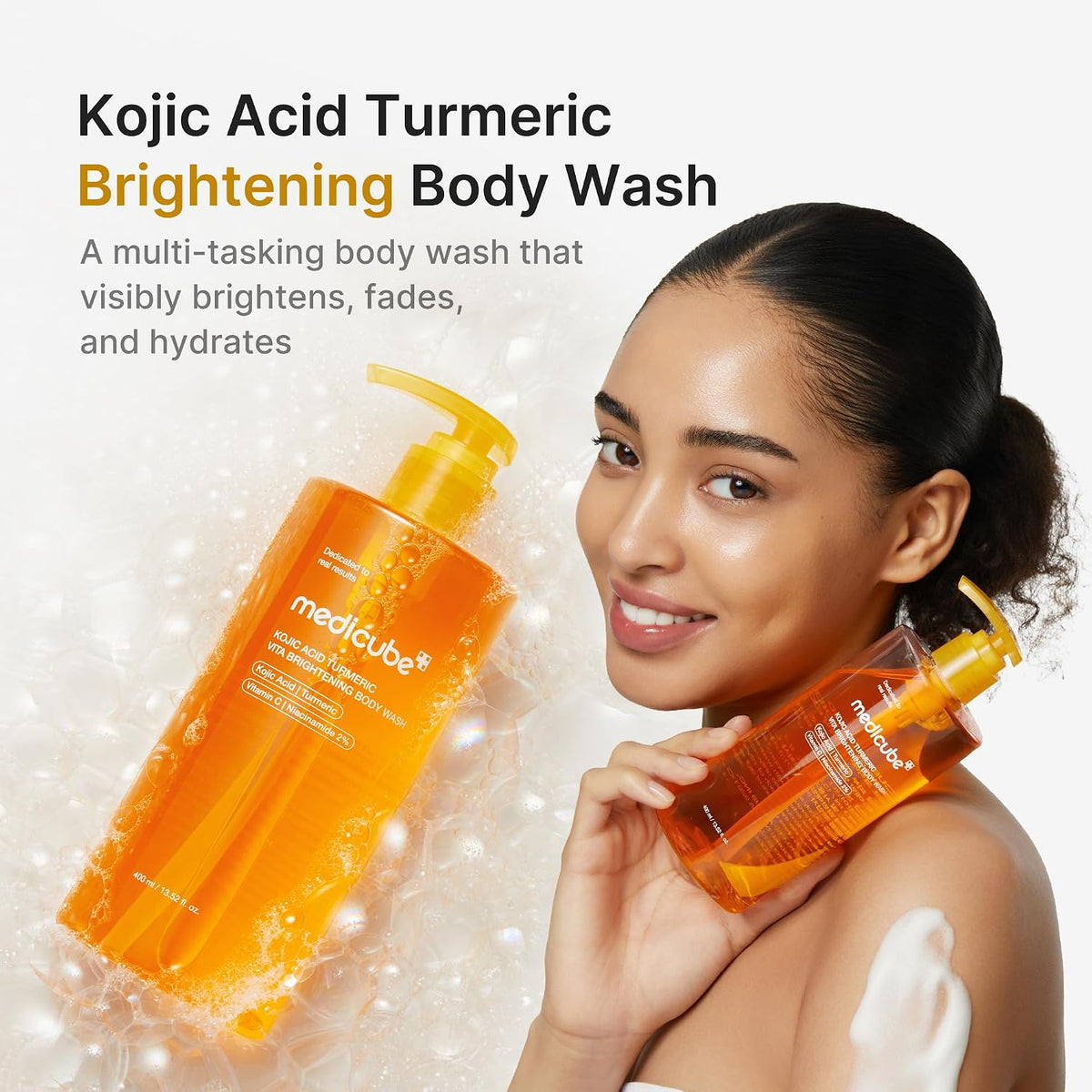 medicube Kojic Acid Turmeric Brightening Body Wash, 13.52 fl.oz