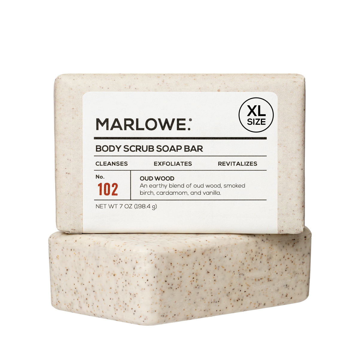 MARLOWE. Body Scrub Soap, Exfoliating Soap Bar, Sage + Fir, 7 oz (3 Bars)