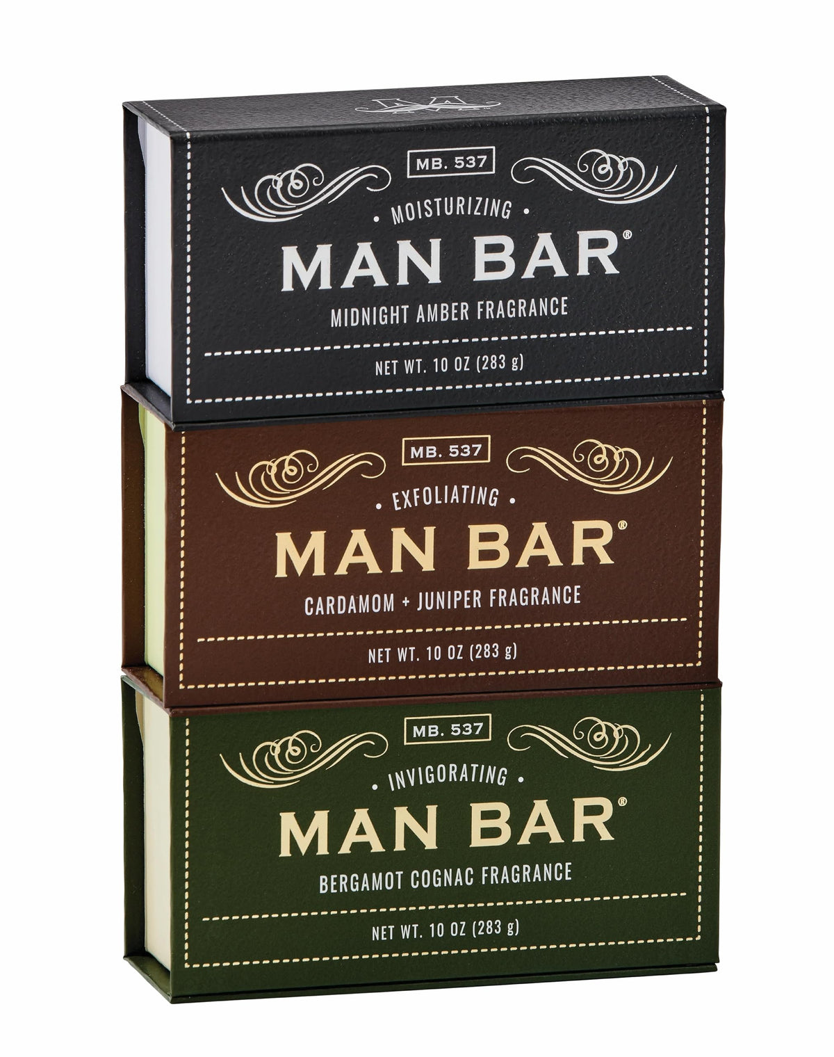San Francisco Soap Company Man Bar 3-Piece Gift Set - No Harmful Chemicals - Good for all Skin Types - Made in the USA