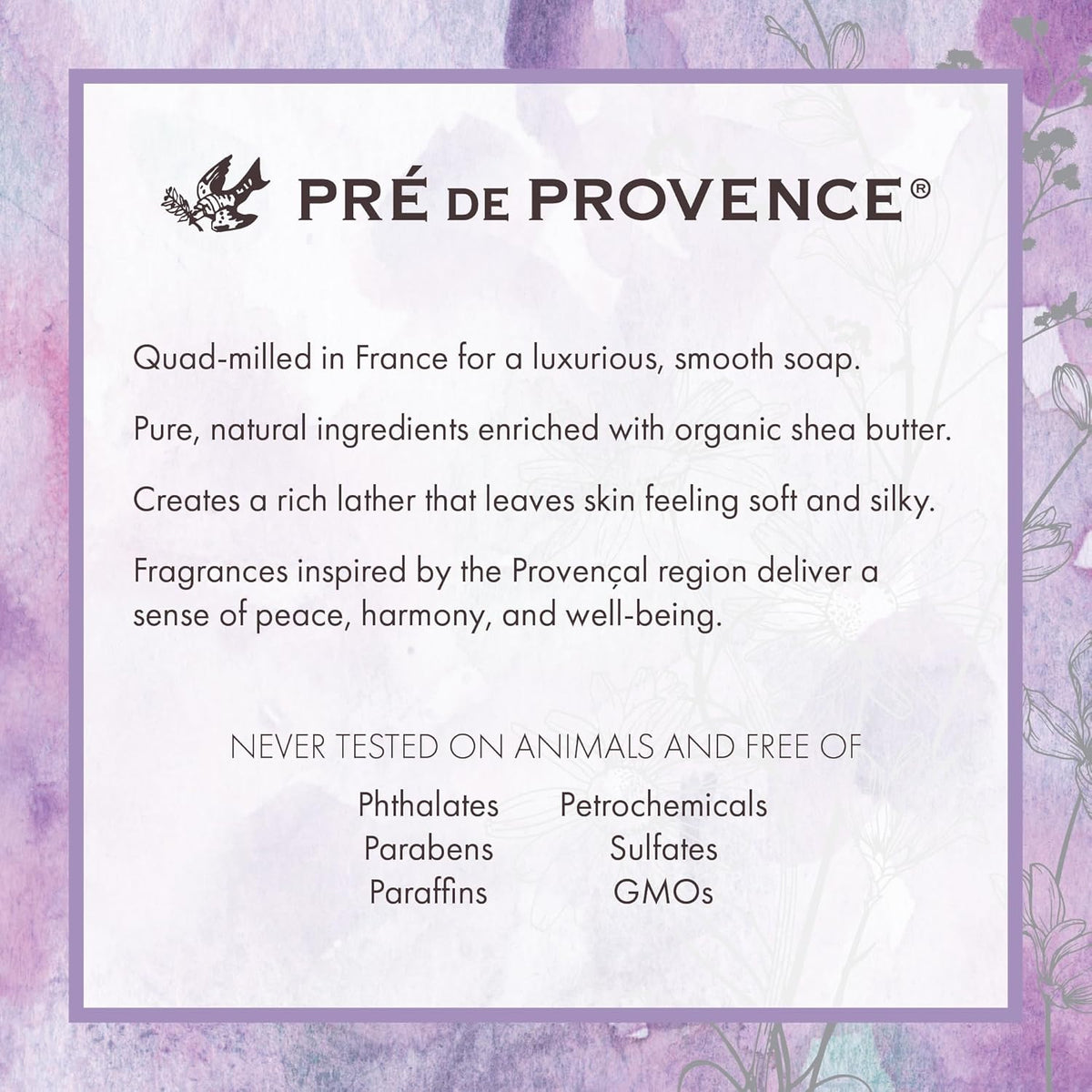 Pre de Provence Artisanal Soap Bar, Natural French Skincare, Enriched with Organic Shea Butter, Quad Milled for Rich, Smooth & Moisturizing Lather, Coconut, 5.3 Ounce