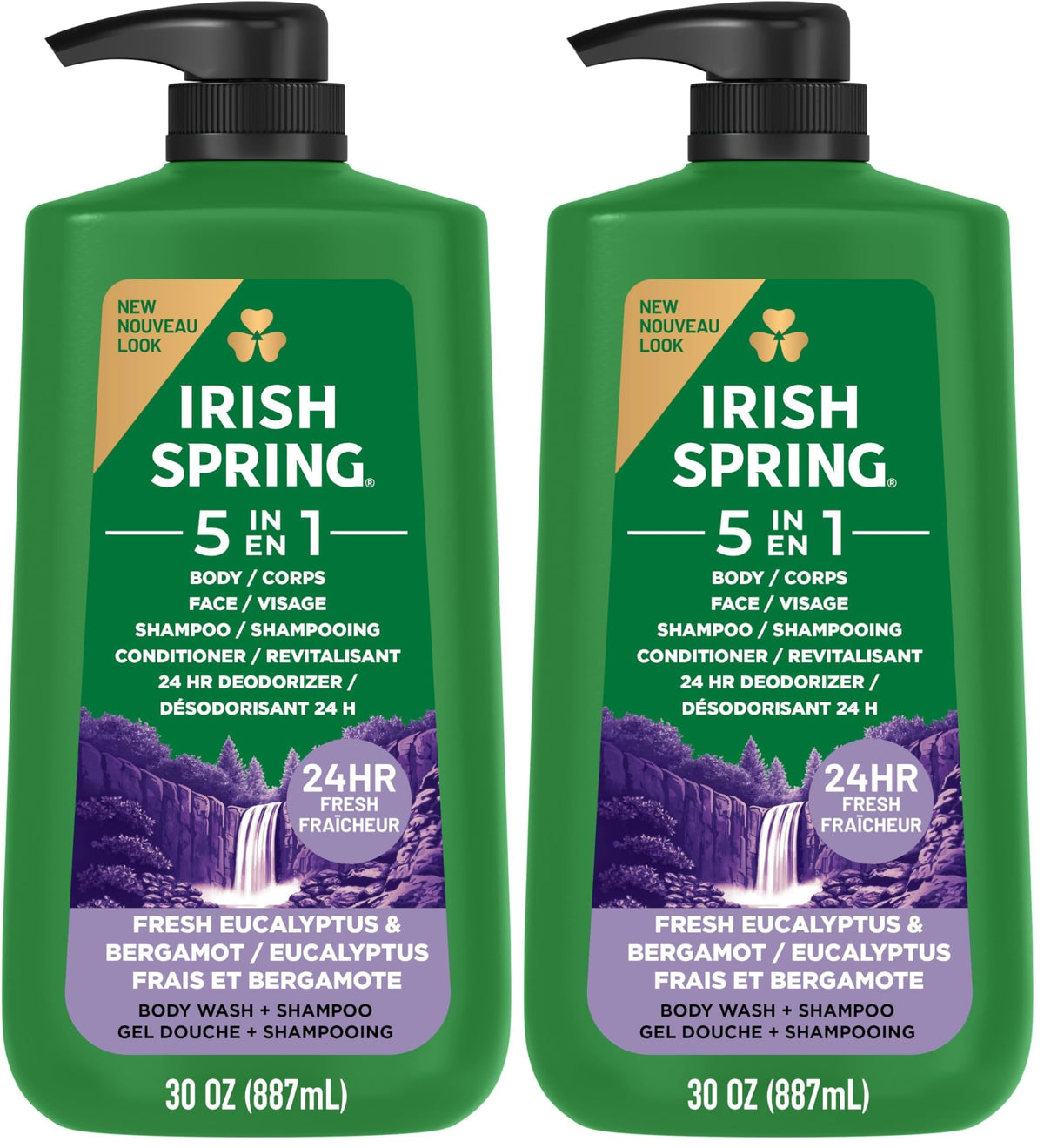 Irish Spring Mens Body Wash, Moisture Blast Body Wash for Men, Feel Fresh All Day, 30 Oz Pump Bottle