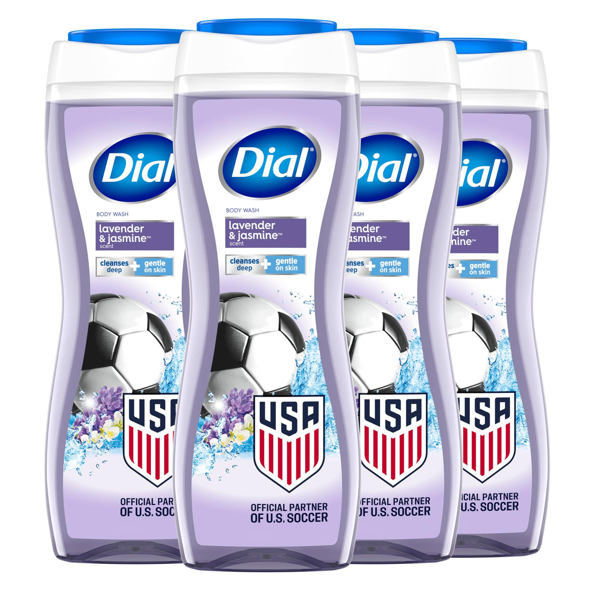 Dial Body Wash, Hydraclean Complex & Vitamin E, Gold, 16 Fl Oz, 4-Pack