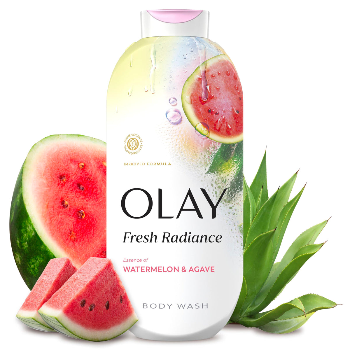 Olay Body Wash for Women, Fresh Radiance, 24/7 Skin-Loving Freshness, Visibly Radiant, Plant Based Cleansers, Vitamin B3 & Antioxidant Blend, For All Skin Types, Orchid & Black Currant Scent, 22 fl oz