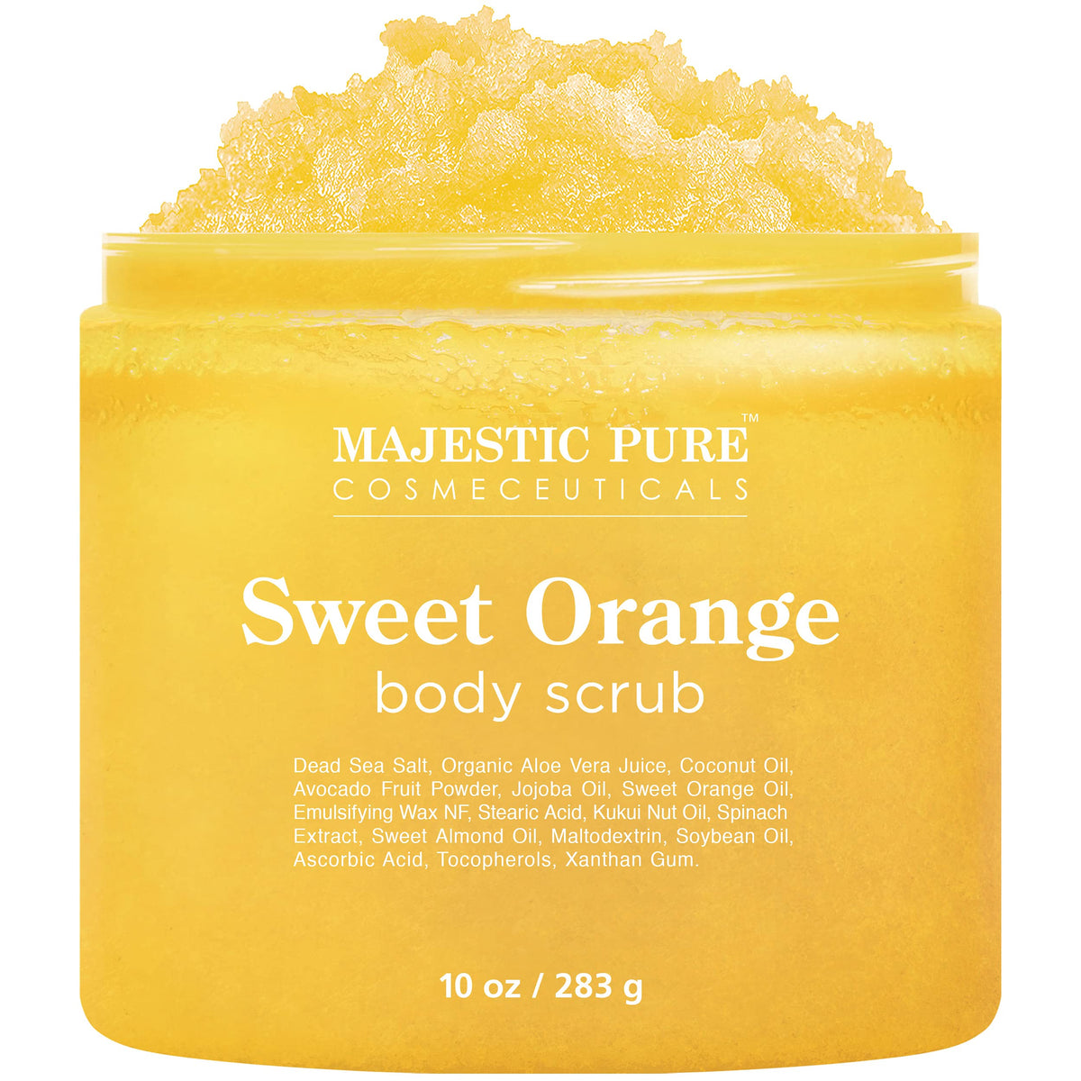 Majestic Pure Himalayan Pink Salt Body Scrub, Smoothing Buff, 10 Oz