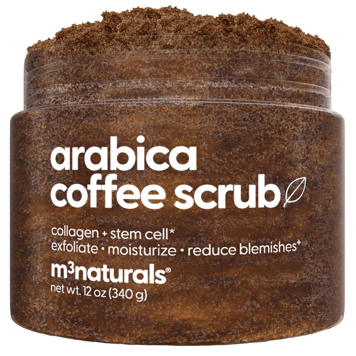 Himalayan Salt Scrub Face Foot & Body Exfoliator Infused with Collagen and Stem Cell Natural Exfoliating Salt Body Scrub for Toning Cellulite Skin Care by M3 Naturals