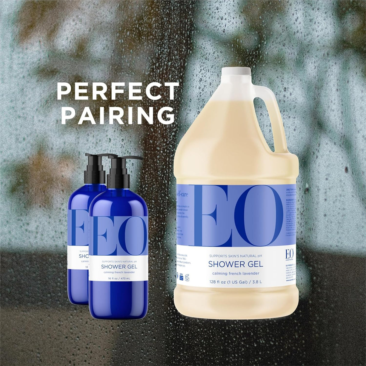 EO French Lavender Body Wash, Aromatherapy Shower Gel, 16 oz 2-Pack