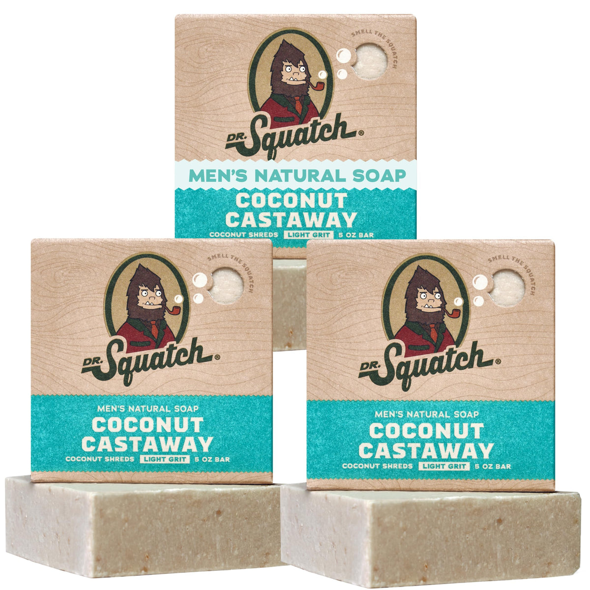 Dr. Squatch Natural Men’s Bar Soap - Cold Process Body Soap Bar with Natural Oils - Gifts for Men - Bay Rum (5 oz, 3-Pack)